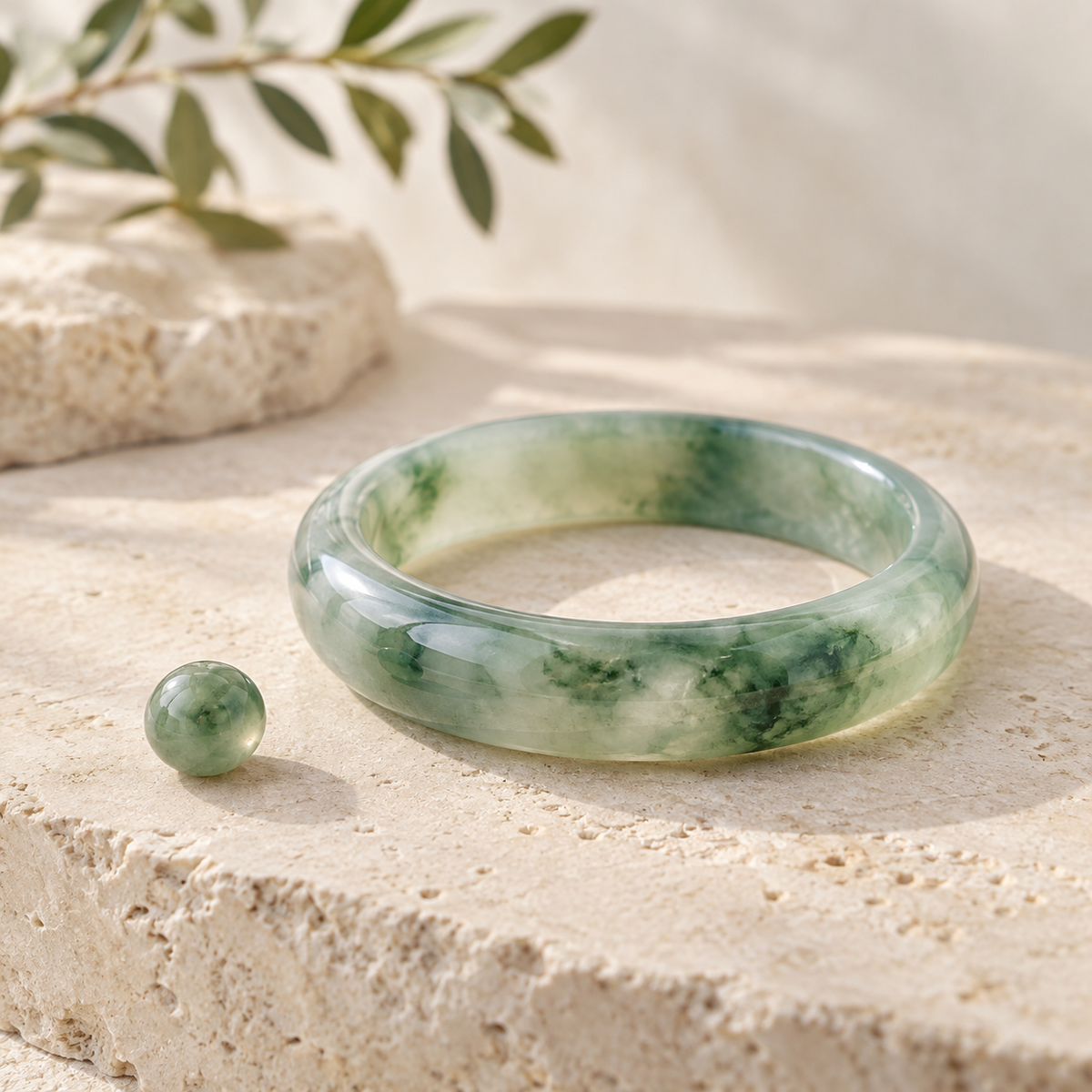 Natural jadeite bangle collection