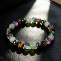 Natural Tiger's Eye and Black Onyx gemstone bracelet — view 1