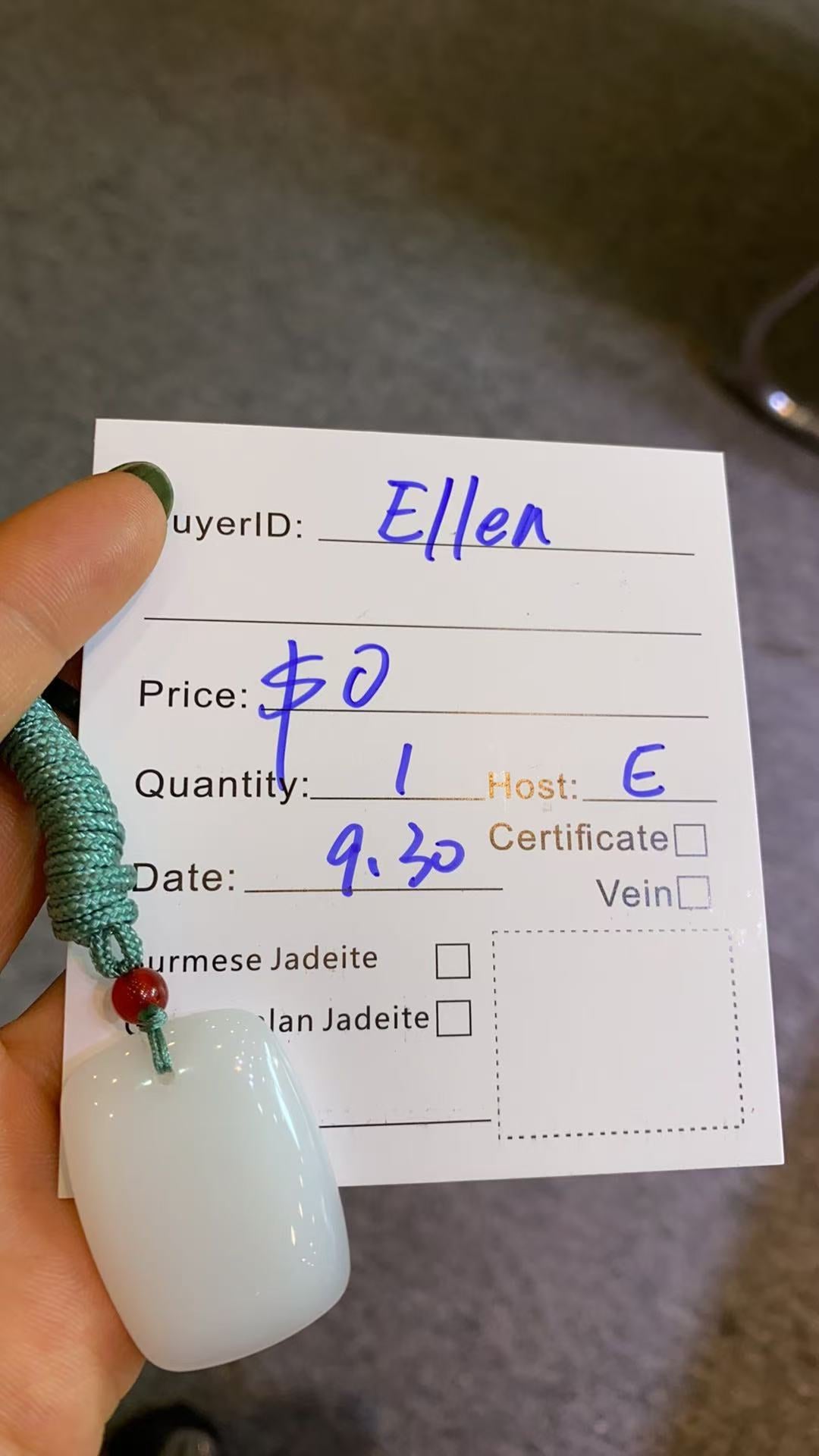Ellen-10/02    Live Sale Exclusive Order