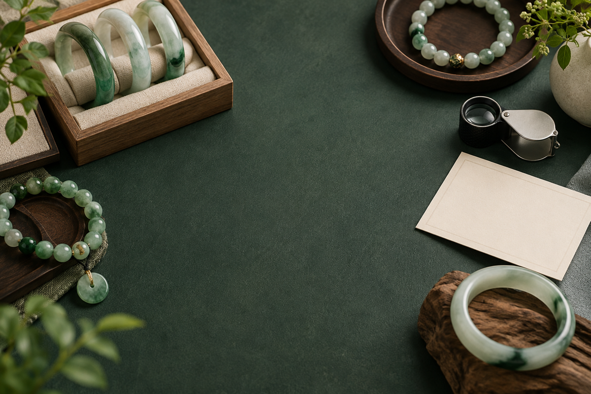 AI-generated jade jewelry editorial image for yufengjewelry